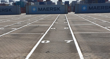 Belijningen Containervakken terminal industrie