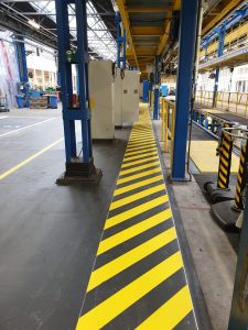 Markeringen en Belijningen Bedrijfshal Tramremise