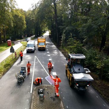 Wegmarkeringen aanbrengen